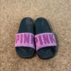 PINK Victoria's Secret Purple and Black Sandals